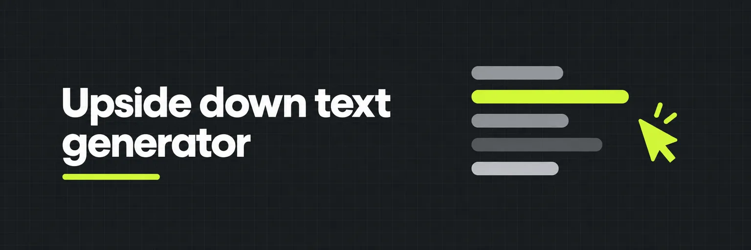Upside down text generator