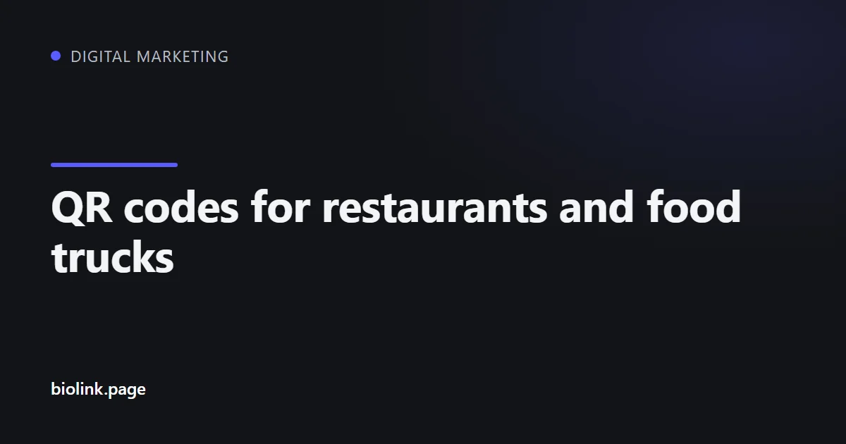 A QR code on a food truck window opening a menu page on a phone