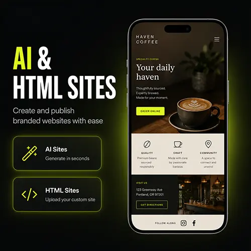 Screenshot of the app static sites hosting system BioLink.page