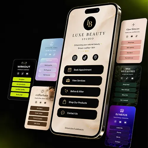 Bio link page creator with customizable colors, branding, buttons, and themes BioLink.page