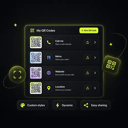 Branded QR code generator with gradients, logos, frames, and customizable styles - BioLink.page